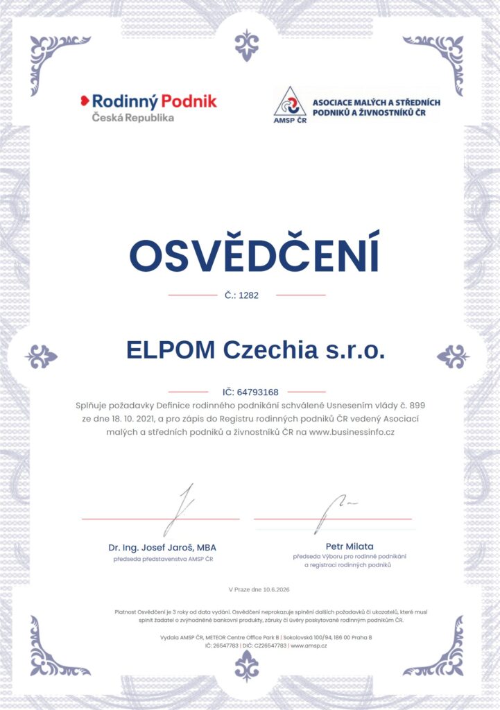 Osvědčení AMSP
